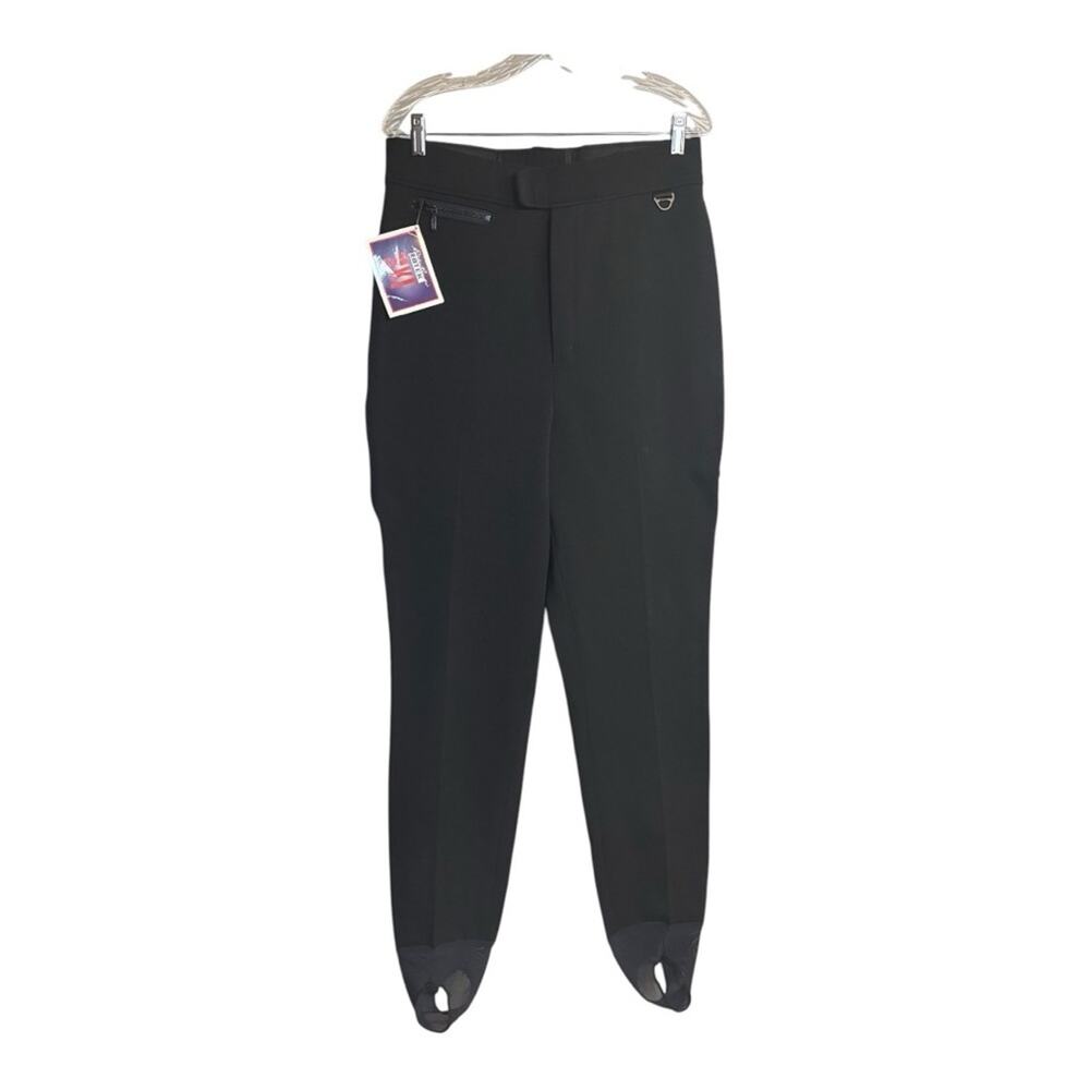 NWT Eddie Bauer Ebtek Black Ski Snow Stirrup Activewear Pants Size 14 Bin1